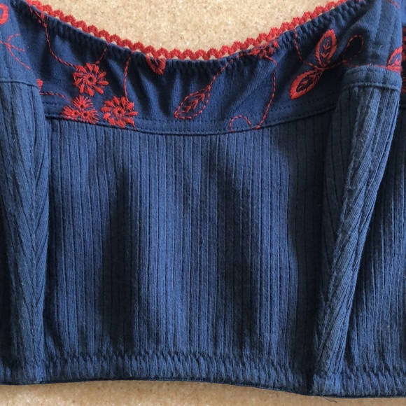 Vintage Y2K Victoria Secrets Country denim stretch crop top bustier - Picture 8 of 16